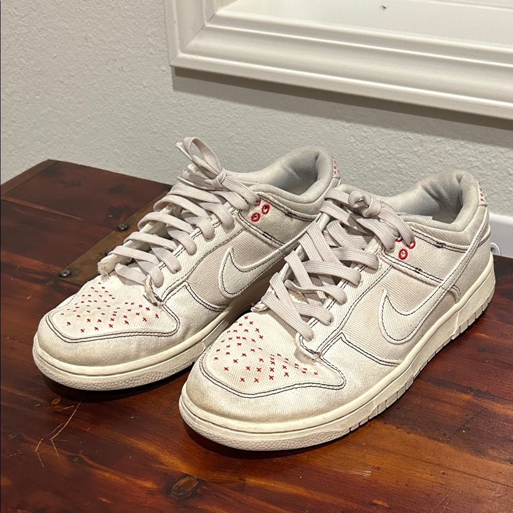 NIKE Sneakers Dunk Low Sashiko Denim Light Orewood Canvas Size 9